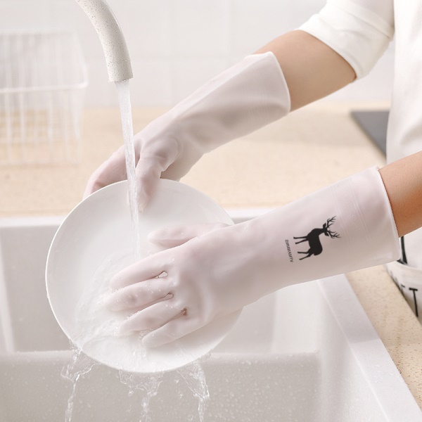 家务手套家用洗衣服防水橡胶厨房洗碗清洁防滑加厚耐用手套批发